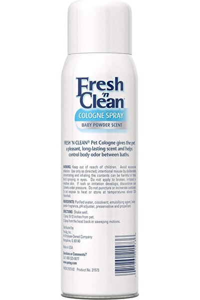 Petag Fresh 'n Clean Cologne Spray - Baby Powder Scent - 12 Ounce