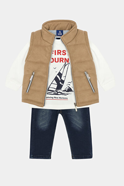 CK BEBEK GİYİM طقم من 3 قطع للأولاد: سترة وبنطلون وتي شيرت