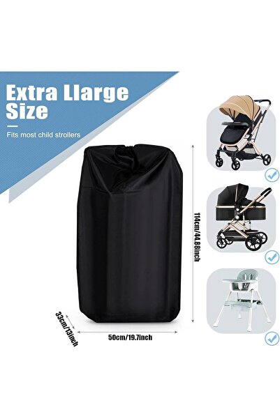 Generic Travel Bag for Baby Stroller (114×50×33 cm) – Large Air-Travel Stroller Cover, Fits Most Single