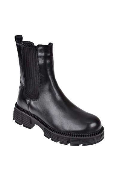 pullman Hakiki Deri İçi Müflonlu Kadın Bot KMP-334713 SİYAH