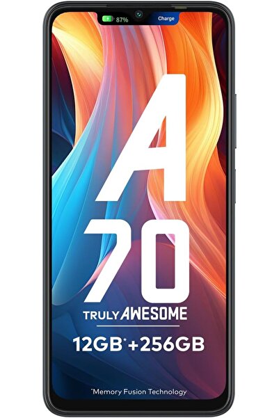 İtel A70 Smartphone - 12GB RAM (4+8), 256GB Storage, 5000mAh, Starlish Black
