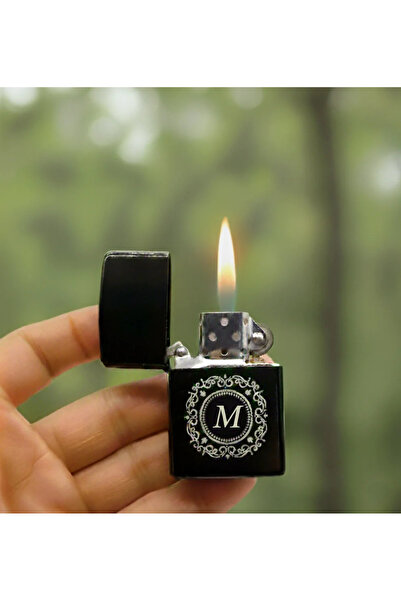 supertrend M Harfli Kişiye Özel Harf Baskılı Benzinli Çakmak