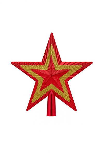 OEM Decoratiuni de Crăciun cu model auriu, formă de stea, 19,5x19,5cm