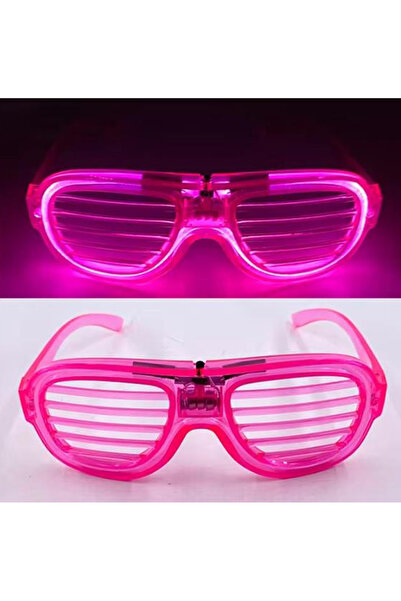 TanOzel Pink led light party glasses - neon glow strip glasses with 3 modes