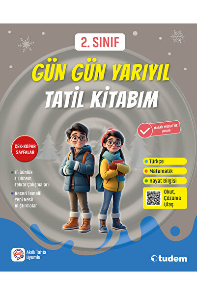 Tudem Yayınları 2. Sınıf Gün Gün Yarıyıl Tatil Kitabım