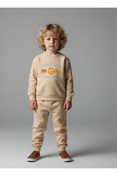 ALG Boy's Miniature Animal Embroidered Soft Winter Suit