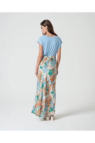 Surkana Fustă lungă în linie A-Albastru-M