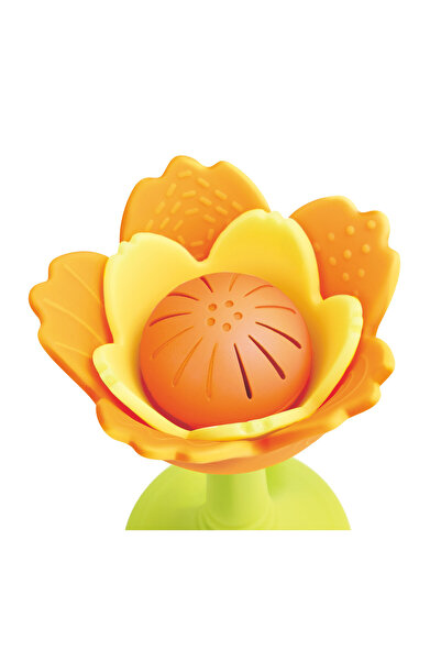 Hape Silicone Flower Baby Rattle & Teether Suction Base 3M+
