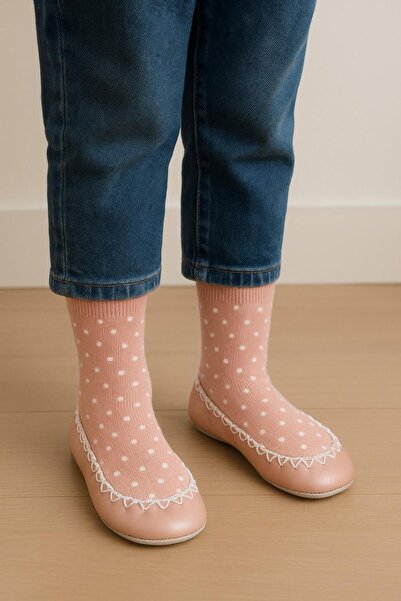 Katia&Bony Παιδικές μοκασίνιες κάλτσες μποτάκια παντόφλες – Αντιολισθητικά παπούτσια για το σπίτι & το νηπιαγωγείο Ροζ