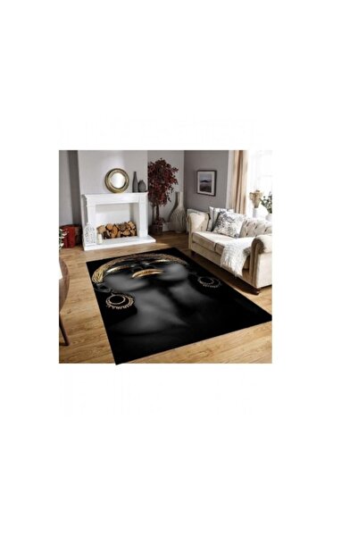 E EFRALL Non-slip Carpet 120 x 180 cm, Black-Gold - Concept