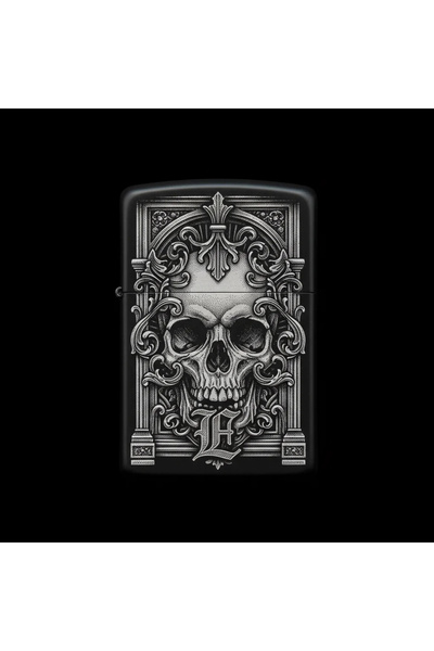 supertrend Benzinli Çakmak Kuru Kafa Figürlü E Harfli Tasarım - V75