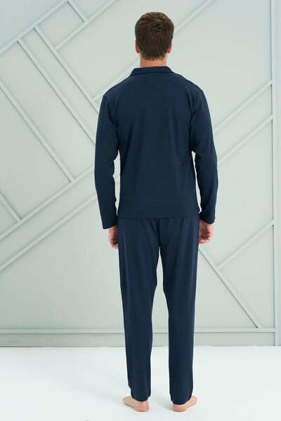 REMSA Ανδρικό σετ πιτζάμες με μακρυμάνικο χτενισμένο βαμβάκι μεγάλου μεγέθους 2228 Laci09