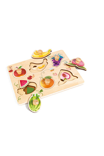 Hape لغز فاكهة مزدوج الطبقات - لعبة تعليمية للأطفال الصغار