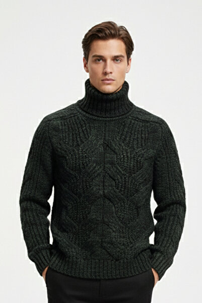 Pulltonic Erkek Balıkçı Yaka Kalın Kazak