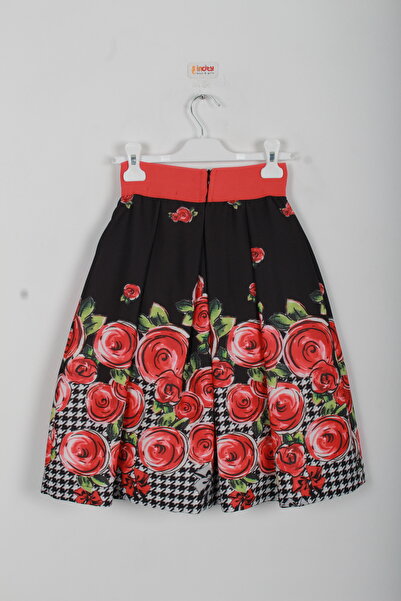 incity Girl's Black Rose Printed Stylish Skirt – New Product