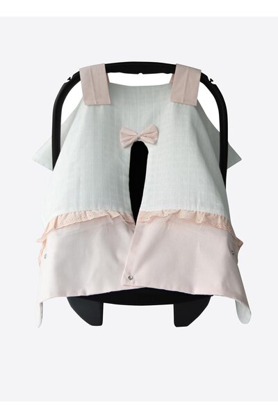 kitikate Zen muslin stroller cover pink