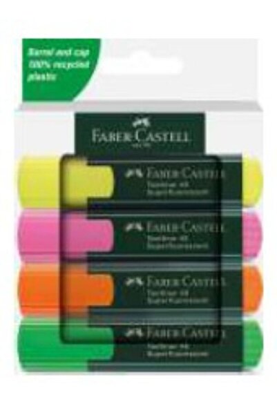 Faber Castell Textliner 48 Highlighters - 4 Color Set