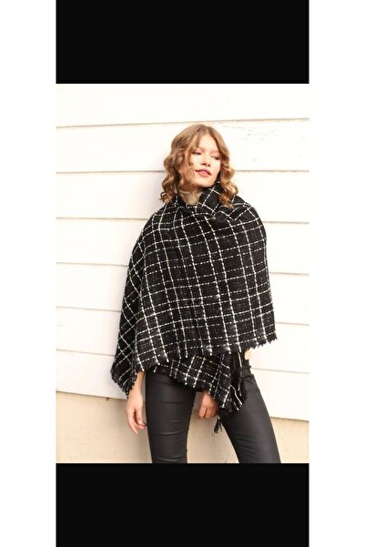 EKstore Φουλάρι με φούντες και ασημί κορδόνια