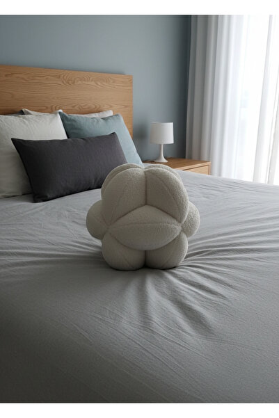 oneplise sineklik sistemleri Μαξιλάρι ριχτάρι με κόμπο από ύφασμα Welsoft 25 εκ. μέγεθος M | Διακοσμητικό μαξιλάρι εκρού (1 τεμάχιο)