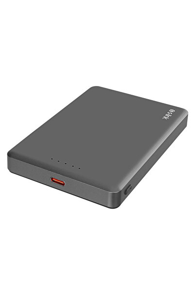 S-LINK MG110 10000mAh PD20W Magsafe 15W Kablosuz Type-C Gri Taşınabilir Metal...