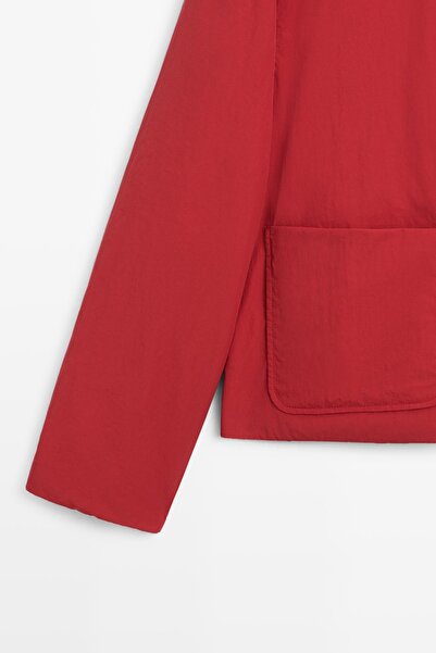 Massimo Dutti Cep detaylı kısa dolgulu ceket