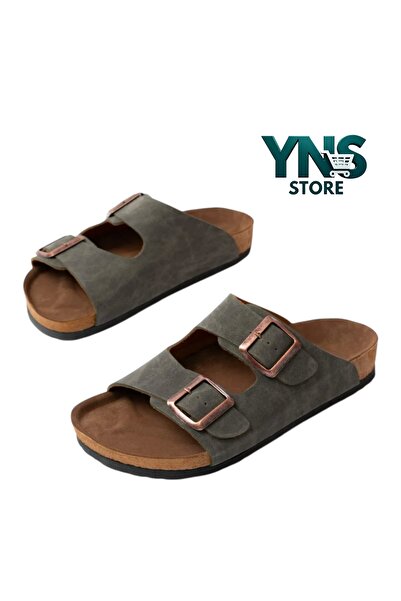 Ynsstore Παντόφλες YNS με αγκράφα unisex χακί