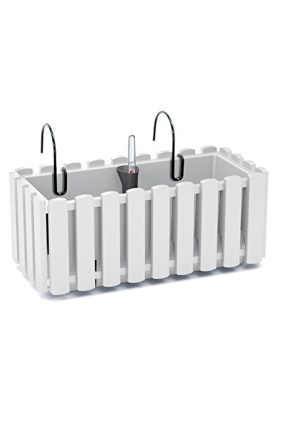 Prosperplast Boardee Fencycase white balcony planter 380x180x162mm
