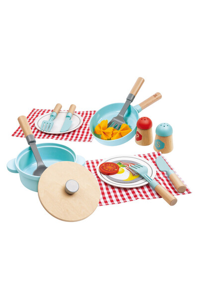 Hape مجموعة ألعاب الطبخ والتقديم من ليتل شيف، 21 قطعة