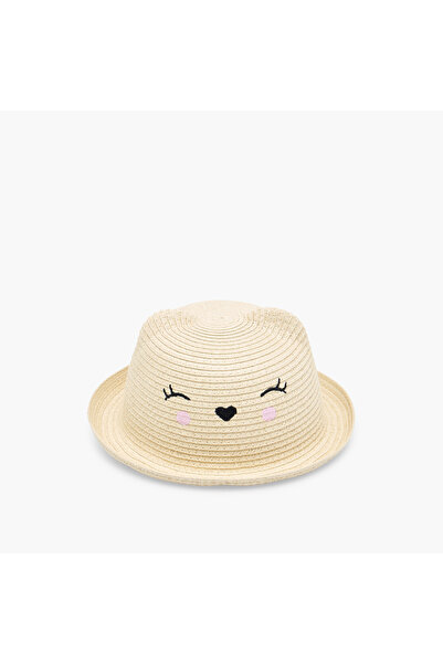 Juniors Cat Embroidered Hat