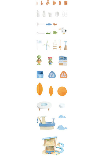 Hape Green Planet Ocean Rescue Playset W/ Accessories 47pcs