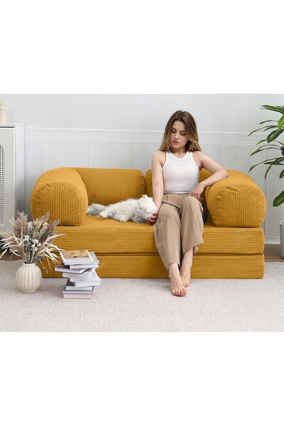 puffiber Yataklı,Katlanabilir Kanepe,Oturma Odası,Sırt Yastıklı ve Kolçaklı K...