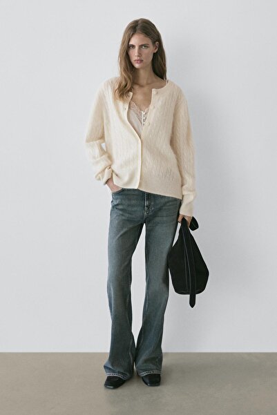 Massimo Dutti %100 yün örgü hırka