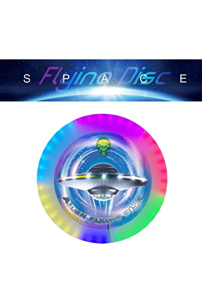 UZUNKAYA HOME Learning Fun Rgb LED Işıklı Şarjlı Karanlıkta Parlayan Uçan Disk Frizbi