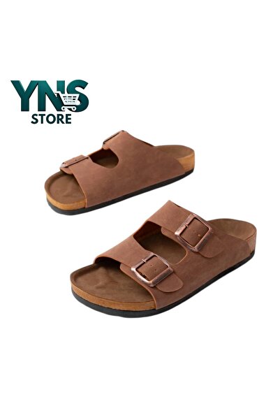 Ynsstore Yns Buckle Unisex Slippers Tan