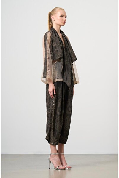 Valerin Antakya Payet Geçiş Detaylı Şalvar Pantolon