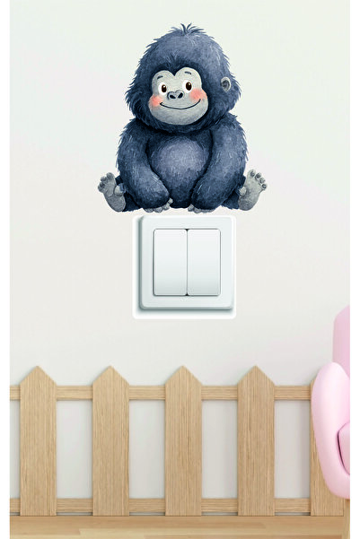 mibales ملصق حائط على شكل شخصية غوريلا صغيرة