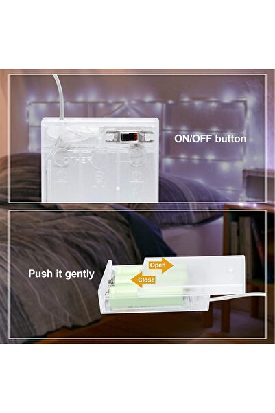 Yuwell YU WELL Fairy String Lights, 16.5ft/5m, 50 LED Battery Operated White