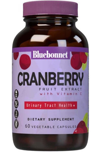 Bluebonnet Nutrition Cranberry Fruit Extract 60 Vegetable Capsules, 60 Servings