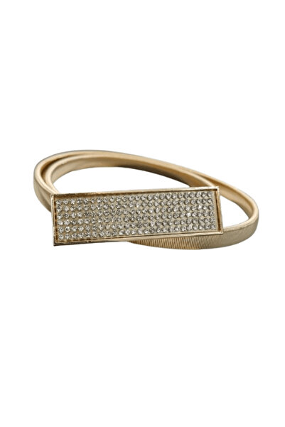 CRM Curea elegantă pentru femei, MyDecor, elastică, aurie