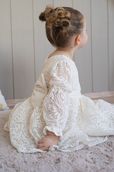 ALYRA Βρεφικό φόρεμα με μακρυμάνικο φιόγκο για πάρτι γενεθλίων Γάμος Ειδική ημέρα Βραδινό φόρεμα για κορίτσια Παιδικό φόρεμα