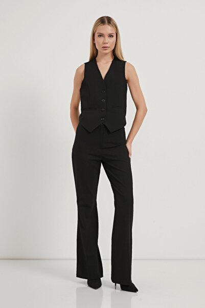 Lesy بنطلون نسائي عالي الخصر من نوع بالازو