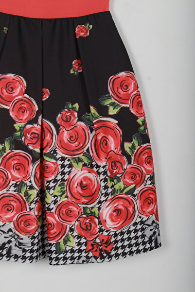 incity Girl's Black Rose Printed Stylish Skirt – New Product