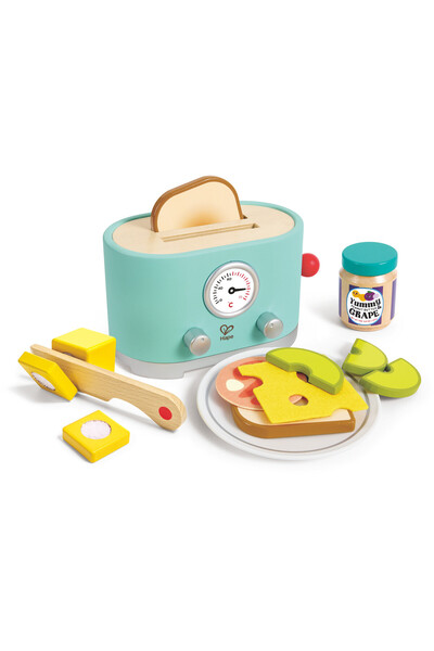 Hape مجموعة ألعاب خشبية من دنج آند بوب أب توستر مع ملحقات، 15 قطعة