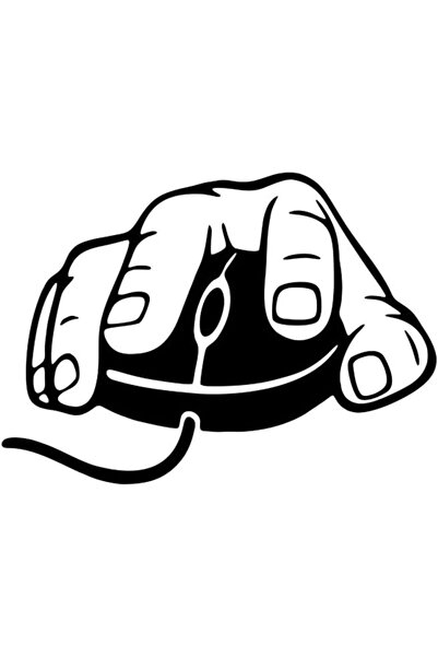 ALAYRA International Creative Gaming Mouse Wall Decal – Vinyl Sticker for Room & Home Decoration (25×18cm)