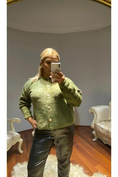 hedef giyim Yumoş Crew Neck Buttoned Cardigan