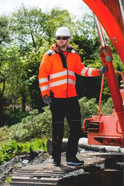 PORTWEST Jachetă de ploaie VISION HiVis M Galbenă