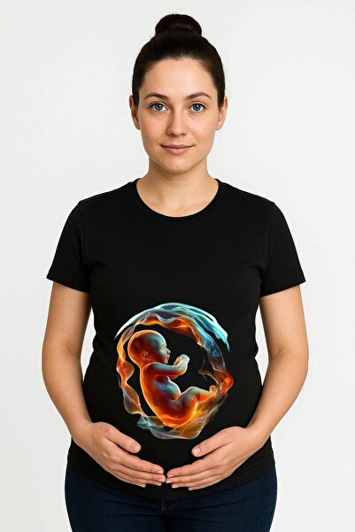 SEDİRLİ femeie însărcinată cu imprimeu bumbac tricou țesătură bumbac moale