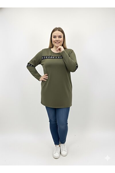 Roxxlen Γυναικεία μπλούζα Agraf μεγάλου μεγέθους