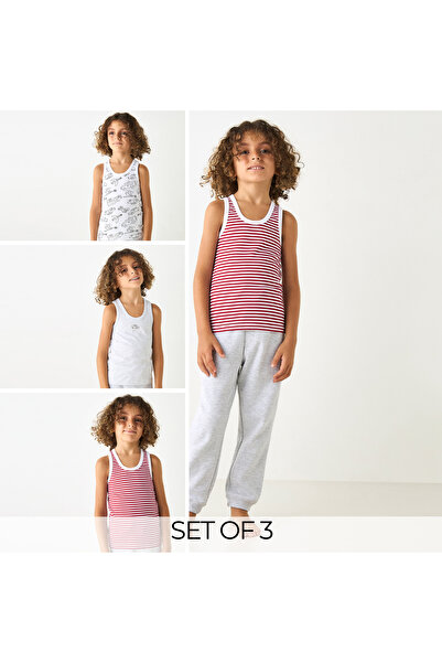 Juniors Printed Vest - Set of 3