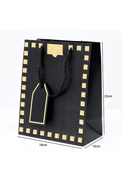 Generic 12 pieces of decorative gift bags with a gold frame